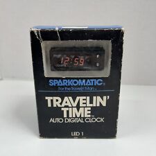 Sparkomatic Travelin’ Time LED Digital Clock Vintage 70s 80s Auto Accessory New picture