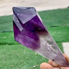 401G Natural Amethyst Quartz Crystal Single-End Terminated Wand Point Healing picture