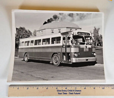 VINTAGE OLD PHOTOGRAPH 1940'S SPOKANE WASHINGTON BUS TO GREENACRES 8X10 NICE picture