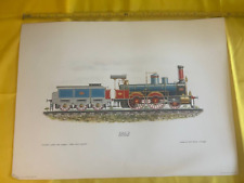1964 Large Art Print TRAIN LOCOMOTIVE 1863 Railway Engineer Emil Kessler  F12-2 picture