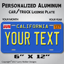 California Blue Your TEXT MONTH YEAR Personalized  Aluminum License Plate Tag picture