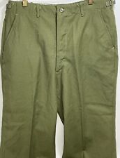 Deadstock Vintage 1950s US Army M-1951 Field Trousers Wool Short Medium Olive picture