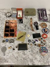 Vintage Junk Drawer Lot PINS, JEWELRY & Patches picture