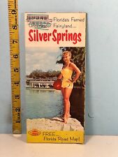 1950's Florida's Famed Fairyland Silver Springs Glass Bottom Boat Travel Map picture