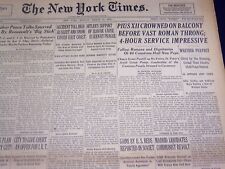1939 MARCH 13 NEW YORK TIMES - PIUS XII CROWNED - NT 3675 picture