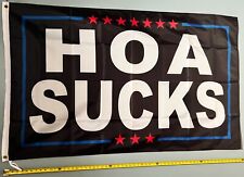 DEFUND THE HOA FLAG FREE USA SHIP HOA Sucks B Fun Beer Busch Bud Poster Sign 3x5 picture