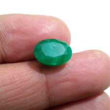 Unique Zambian Emerald Oval 5.35 Crt Top Quality Green Faceted Loose Gemstone picture
