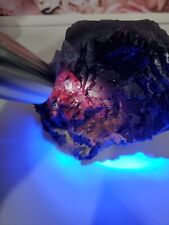Natural Black Rose Fluorescent Cube Fluorite/ calcite  Mineral Specimen 874g  picture