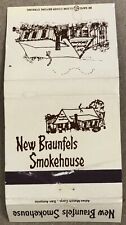 Vintage 30 Strike Matchbook Cover - New Braunfels Smokehouse Texas picture