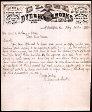 1885 Philadelphia - Globe Dye & Bleach Works - Rare History Letter Head Bill picture
