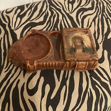 Vintage Syroco Pipe Holder-Cigarette Holder With Lid-Ashtray picture