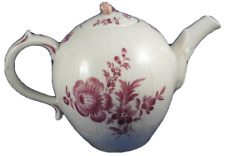 Antique 18thC Volkstedt Porcelain Floral Tea Pot Porzellan Kanne 1765 Thuringia picture