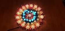 VTG Christmas Wall Rotating Plaque 49 Flashing Lights 3-Way Quick Flasher EUC picture