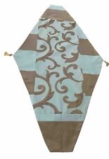 Table Runner 2 Tone Assymetrical Table Scarf Blue Bronze Satin picture