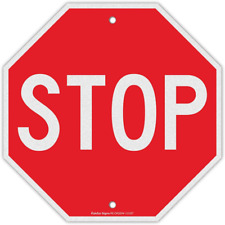 Stop Sign Street Slow Warning Reflective Signs 12 X 12 Inches Octagon 040 Rust picture