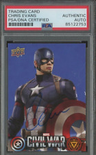 Chris Evans SIGNED Captain America 2016 Upper Deck Civil War PSA DNA AUTO picture