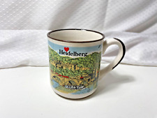 Vintage Heidelberg Germany Souvenir Tourism Coffee Mug Speckled 3.5