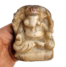 1850's Old Vintage Antique Marble Stone Hand Carved God Ganesha Figure / Statue picture