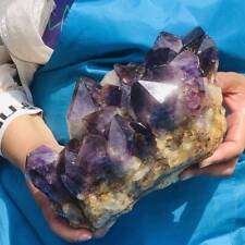 6.65lb Natural Amethyst Quartz Cluster Crystal Rare Mineral Specimen Reiki Decor picture