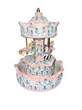 Vintage Rotating Musical Carousel With Water Fountain picture