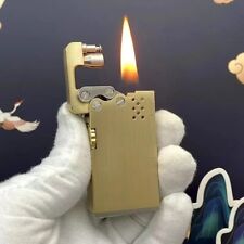 Lighter Handmade Brass Mechanical Automatic Ignition Gasoline Smoking Lighters picture