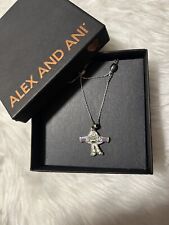 Disney Alex And Ani Buzz Lightyear Sterling Silver Necklace Very Rare picture