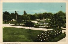 Public Gardens Saint John New Brunswick Canada Vintage Postcard Unposted WB picture