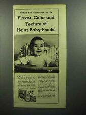 1945 Heinz Baby Food Ad - Flavor, Color, Texture picture