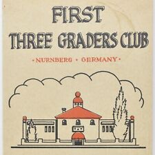 1954 First Three Graders Club Restaurant Menu US Military Base Nurnberg Germany picture