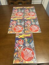 X-Force #1 (Marvel, August 1991) sealed with cards. Lot of 5 picture