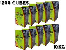 10kg Pack Coco Zeal Natural Coconut 1200 Cubes Hookah Charcoal Shisha Coal Flat picture