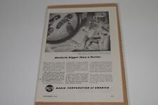 *TC* 1948 RCA ELECTRON MICROSCOPE AD -- BACTERIA BIGGER THAN A TERRIER (CHL11) picture