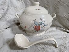 Tureen with Lid &Ladle-Large Beautiful Hand Painted-Thailand Made-VTG-UNUSED-4Qt picture