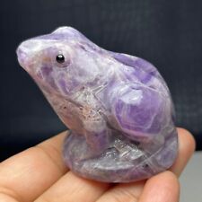 153g Natural Crystal Mineral Specimen Amethyst,Hand Carved The Frog.GIFT picture