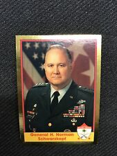 1991 Topps Desert Storm #4 General Norman Schwarzkopf Military Card Gold 500 picture
