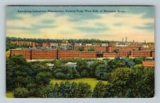 Manchester NH-New Hampshire Amoskeag Industries Panoramic c1953 Vintage Postcard picture