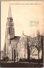 St. Stephens Polish Church Perth Amboy New Jersey 1940 Vintage Postcard B25 picture