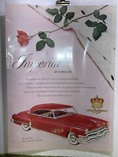 Vintage Chrysler Imperial Car Red Print Ad 1952 Holiday Magazine Full Page picture