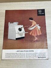 Westinghouse Heay Duty Laundromat Money 1962 Vintage Print Ad Look Magazine picture