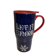 Lenox Let It Snow Heat Changing Travel 20 Oz Coffee Mug Cup Winter Snowflakes picture