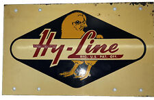 -Original Rare Hy - Line Chicken Feed Metal/Tin Double Sided Sign -Vintage picture