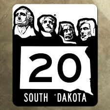 South Dakota state route 20 highway marker road sign Mount Rushmore 1957 10x12 picture
