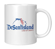 DeSantisland Ron DeSantis Florida Land of Liberty Mug BLUE Text picture