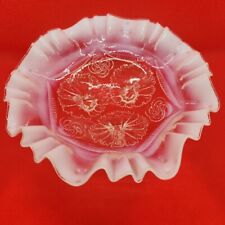 Ruffles & Rings by Dugan, 3 N 1 Opal Edge, Clear Pressed Glass Footed Bowl picture