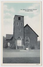 Holgate Ohio 1930-40s Postcard Holgate St. Peter's Lutheran Church Henry County picture