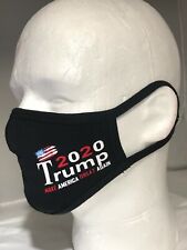 Trump 2020 Patriotic Reusable Washable 2 Layer Black Cotton America face Cover  picture