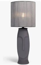 FLORNIA Modern Bedside Lamp with Handmade Shade, Industrial Gary+dark Gary  picture