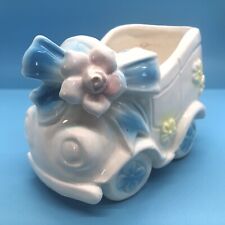 Vintage Inarco Ceramic Planter Baby Carriage Nursery Decor Gift -Made In Japan picture
