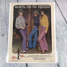 Vintage 1972 Tem Tex Western Wear Genuine Magazine Advertisement Print Ad picture