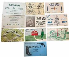 Vintage CB Radio Ham Amateur QSL Art Cards Lot of  10 Cards C picture